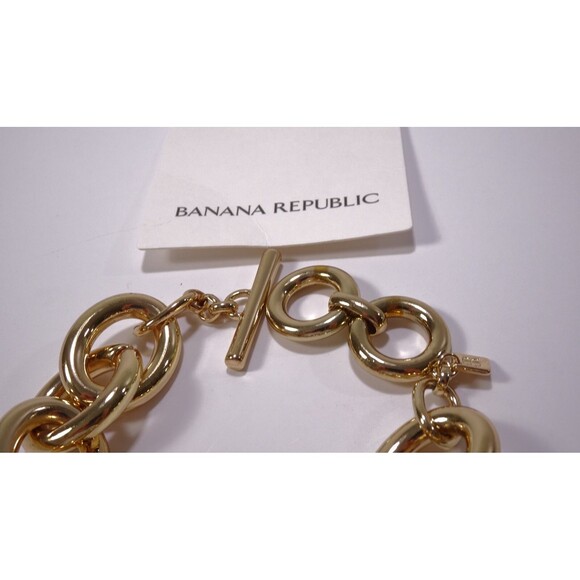 Banana Republic Women's Gold pave GLAMOUR Toggle Bracelet NWT 89 - Picture 8 of 9